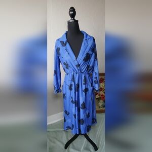 Vintage Bedford Dress| 80/90s Dress |Blue Dress | Dress With Pockets